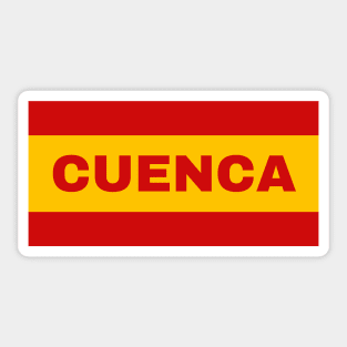 Cuenca City in Spanish Flag Colors Sticker